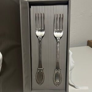 Elegant Silver Mr. and Mrs. Fork Set